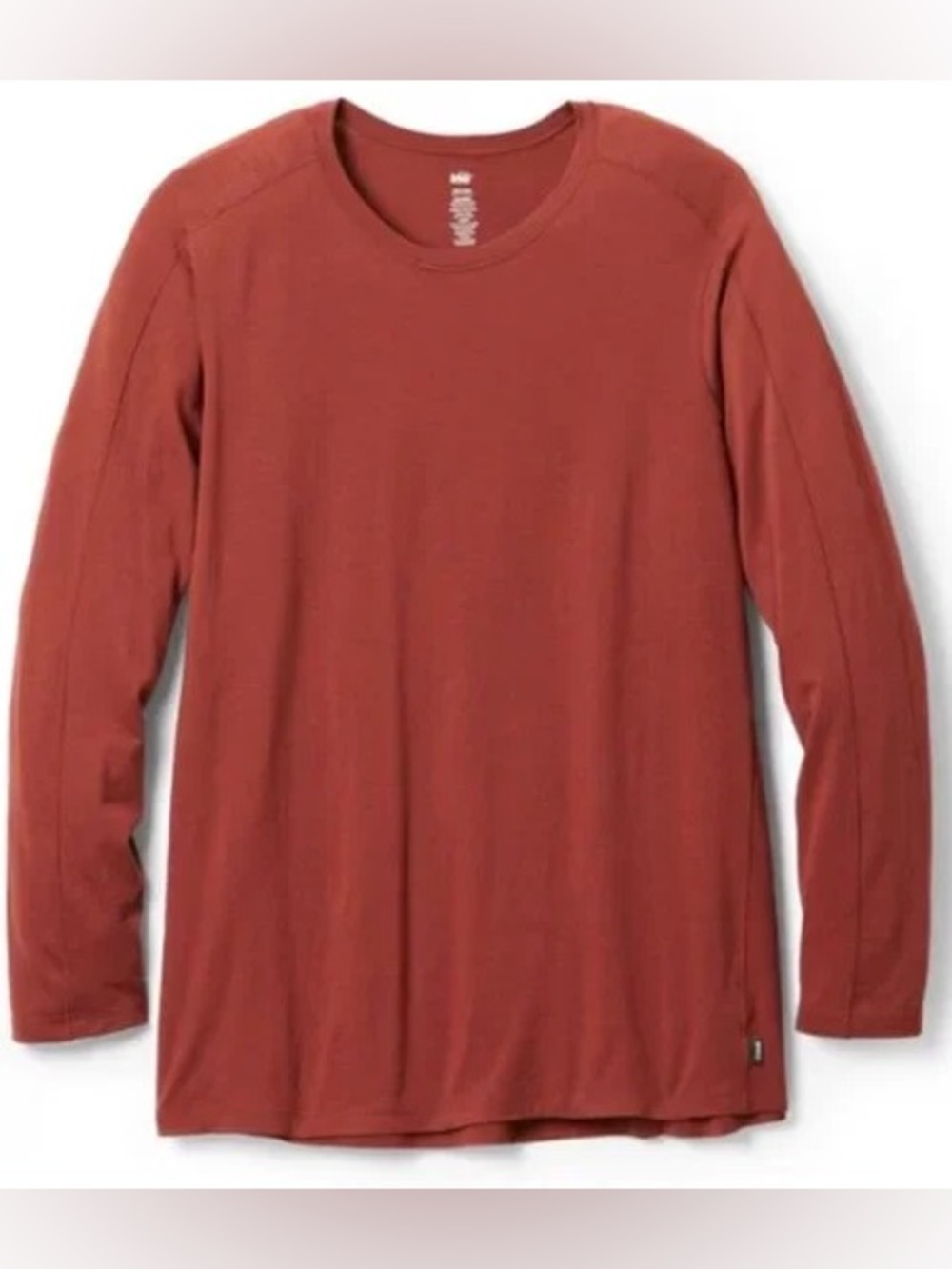 REI Merino Wool 185 Base Layer Women’s Long Sleeve in Cabin Wood sz M